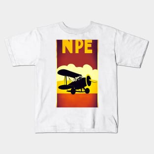 Vintage Airplane Poster Kids T-Shirt